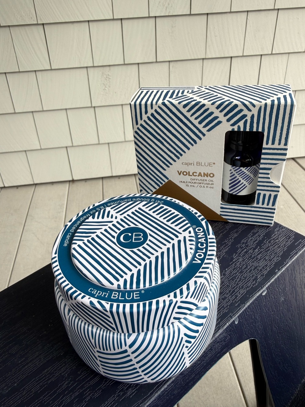 Capri Blue Volcano tin Candle and Diffuser oil set